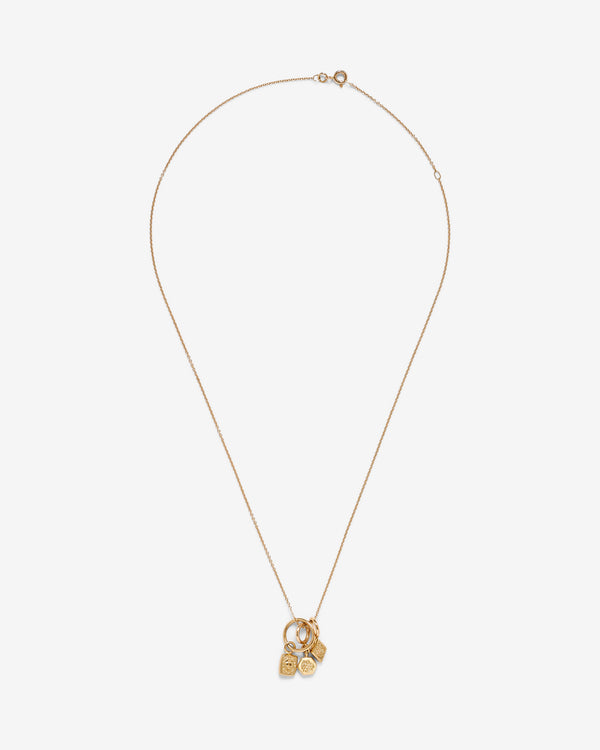 Castro - Skull, Ram, Flower Necklace - (Yellow Gold)