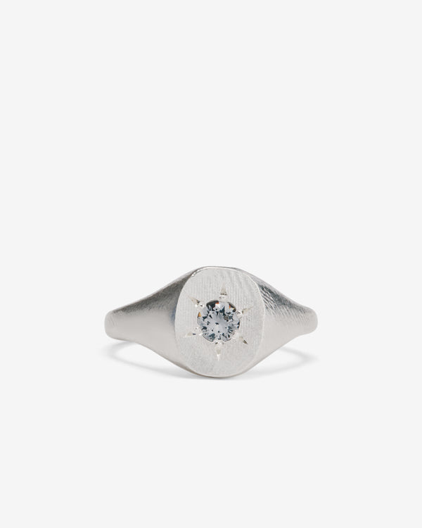 Seb Brown - Grey Signet Ring - (Sterling Silver)