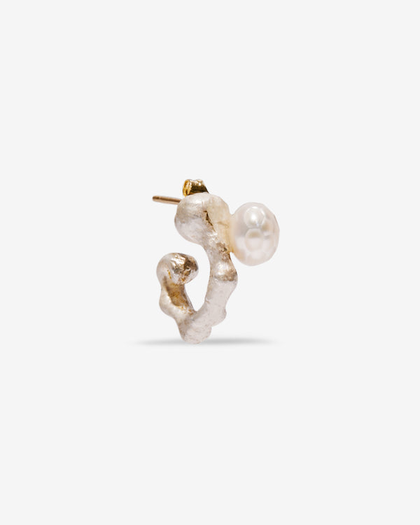Weinan Pan - Bone Earring Pearl 1 - (White)