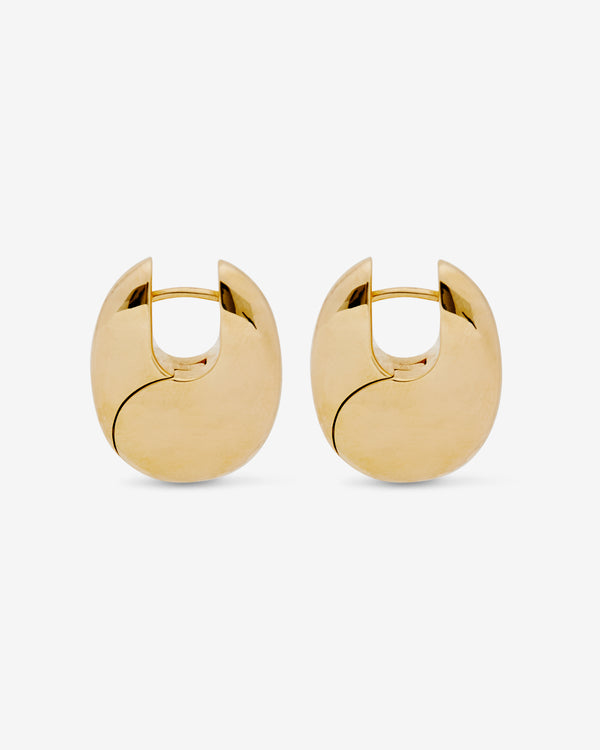 Tom Wood - Women's Medium Pebble Hoops Gold - (Yellow Gold)