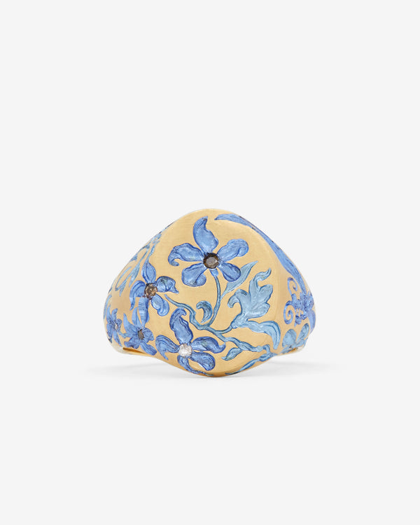 Castro - Blue Orchid Signet - (Yellow Gold)