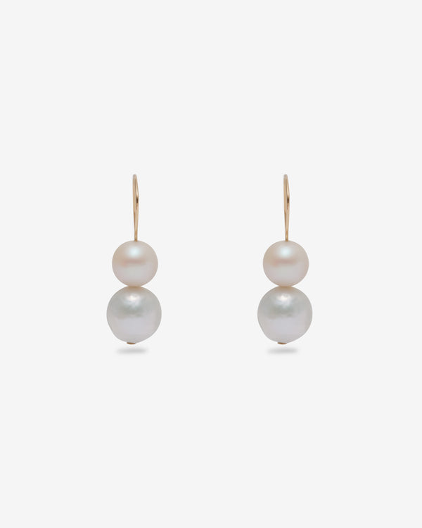 Sophie Buhai - Gold Double Pearl Earrings - (White)