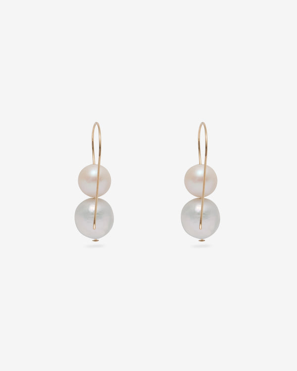 Sophie Buhai - Gold Double Pearl Earrings - (White)