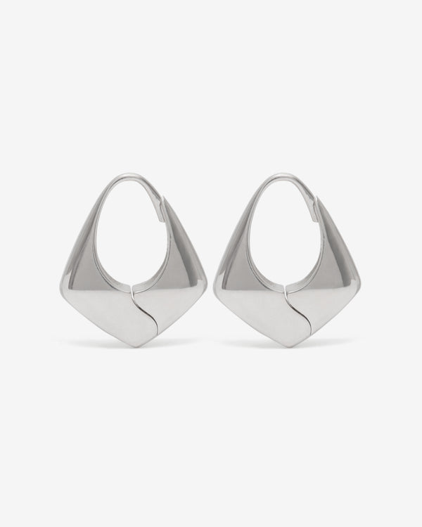 Sophie Buhai - Large Pyramid Hoops - (Silver)
