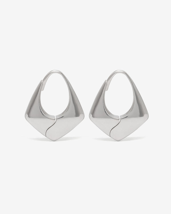 Sophie Buhai - Large Pyramid Hoops - (Silver)