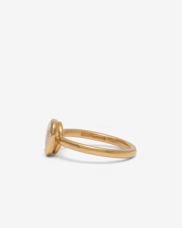 William Welstead - Pear Shaped Diamond Gold Ring - (Yellow Gold)