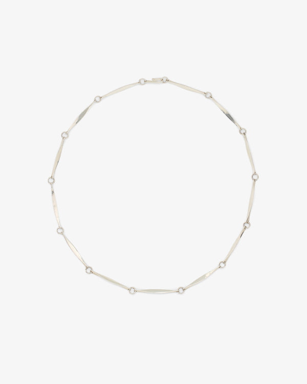 Old Jewelry - Silver Lariat Chain - (Silver)