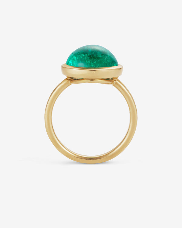 William Welstead  - Cabachon Emerald Ring -  (Yellow Gold)