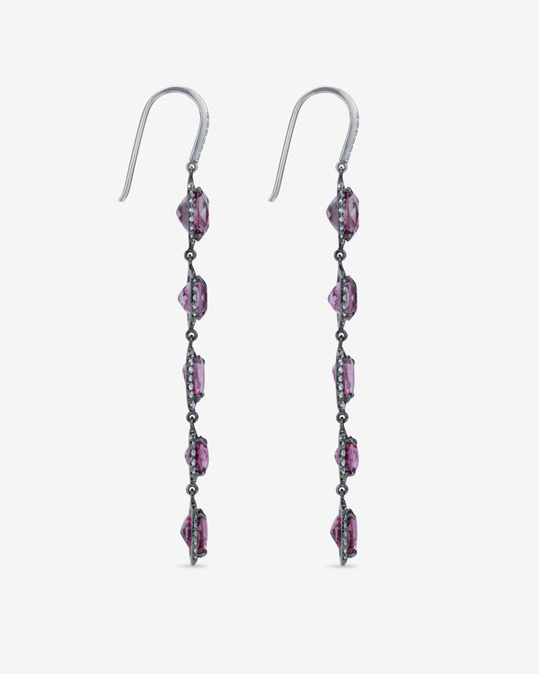 William Welstead  - Pink Spinel Drop Earrings -  (Yellow Gold)