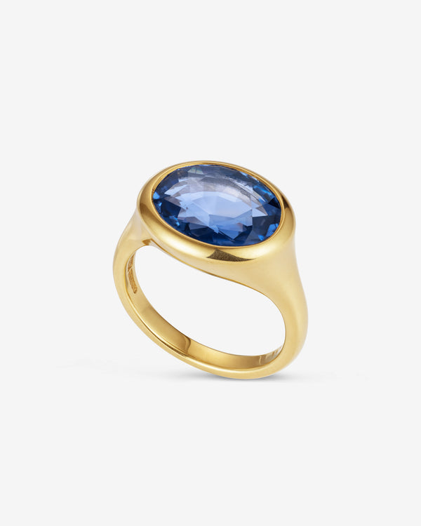William Welstead  - Blue Sapphire Ring -  (Yellow Gold)
