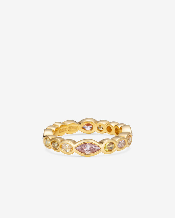 William Welstead  - Pink And Yellow Eternity Ring -  (Yellow Gold)