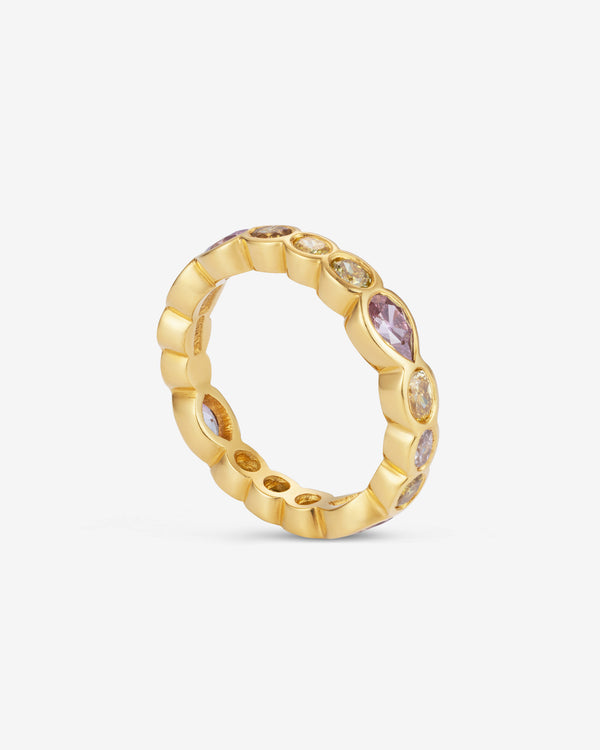 William Welstead  - Pink And Yellow Eternity Ring -  (Yellow Gold)