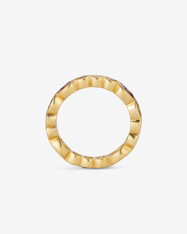 William Welstead  - Pink And Yellow Eternity Ring -  (Yellow Gold)