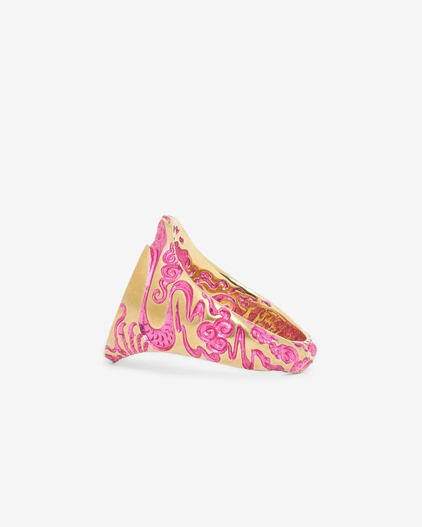 Castro - Dragon Signet Ring - (Pink)