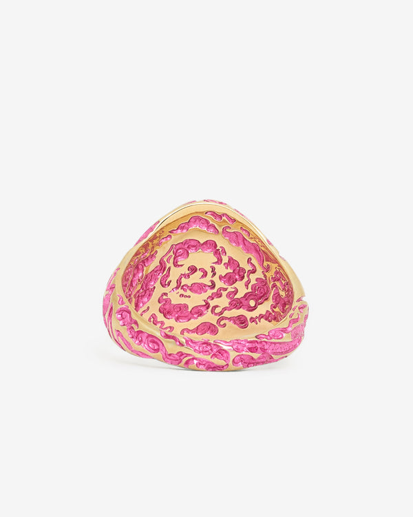 Castro - Dragon Signet Ring - (Pink)
