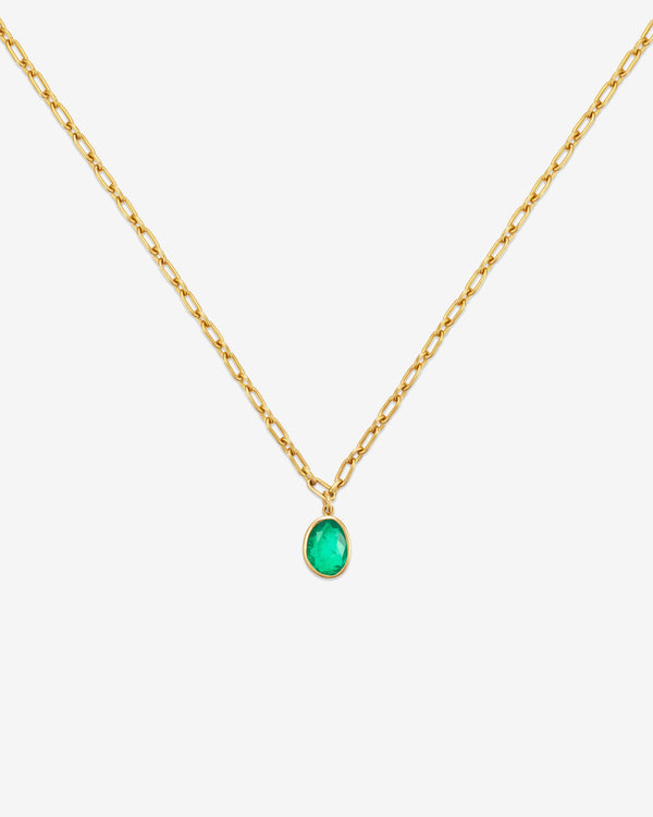 William Welstead  - Emerald Pendant Necklace -  (Yellow Gold)
