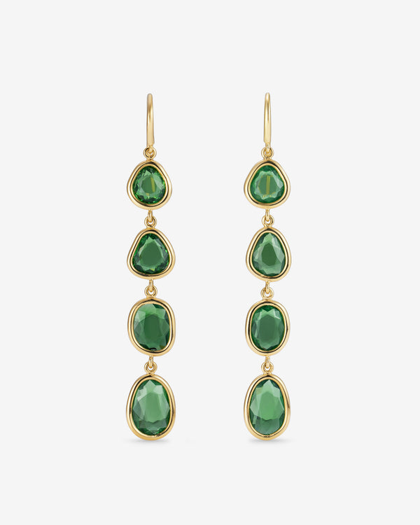 William Welstead  - Tsavorite Drop Earrings -  (Yellow Gold)