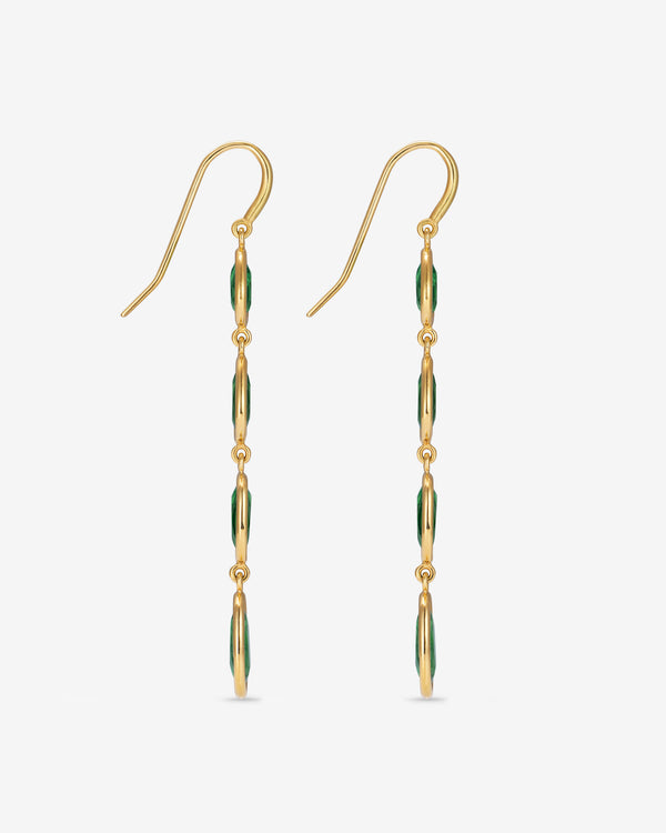 William Welstead  - Tsavorite Drop Earrings -  (Yellow Gold)