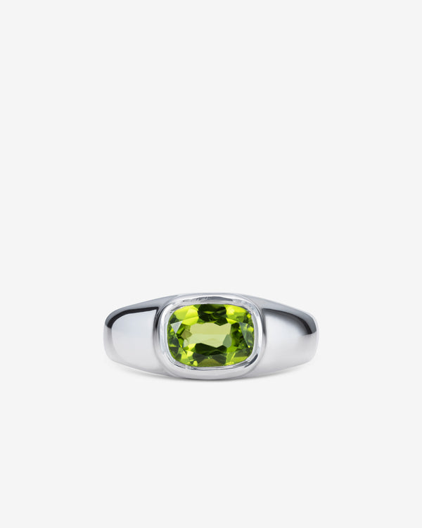 Frederick Grove  - Silver Bezel Peridot Ring -  (Silver)