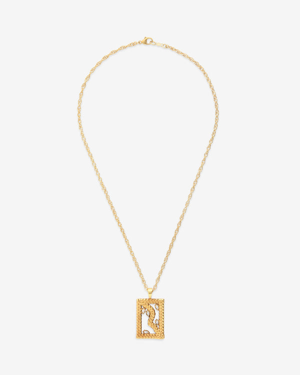 Jewelledbycl0Ud - Diamond Pendant And Chain - (Gold)