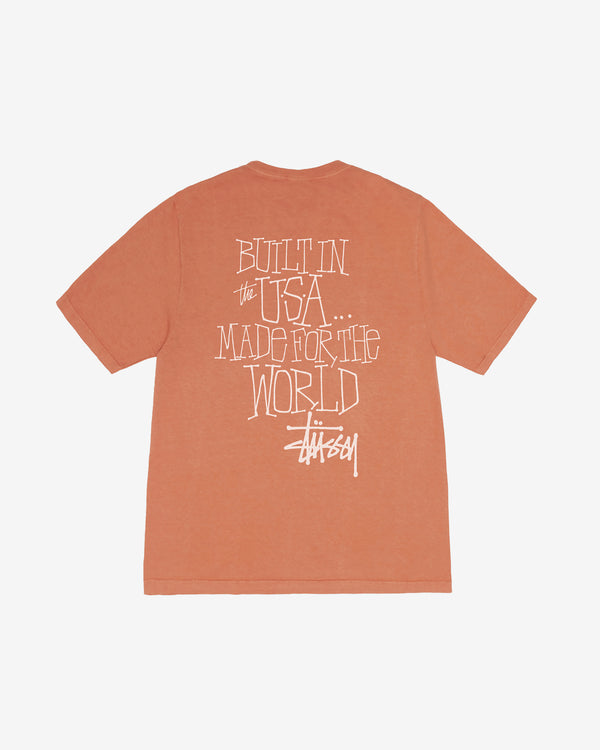 Stüssy - Men's Built In USA Pigment Dyed T-Shirt - (Rust)