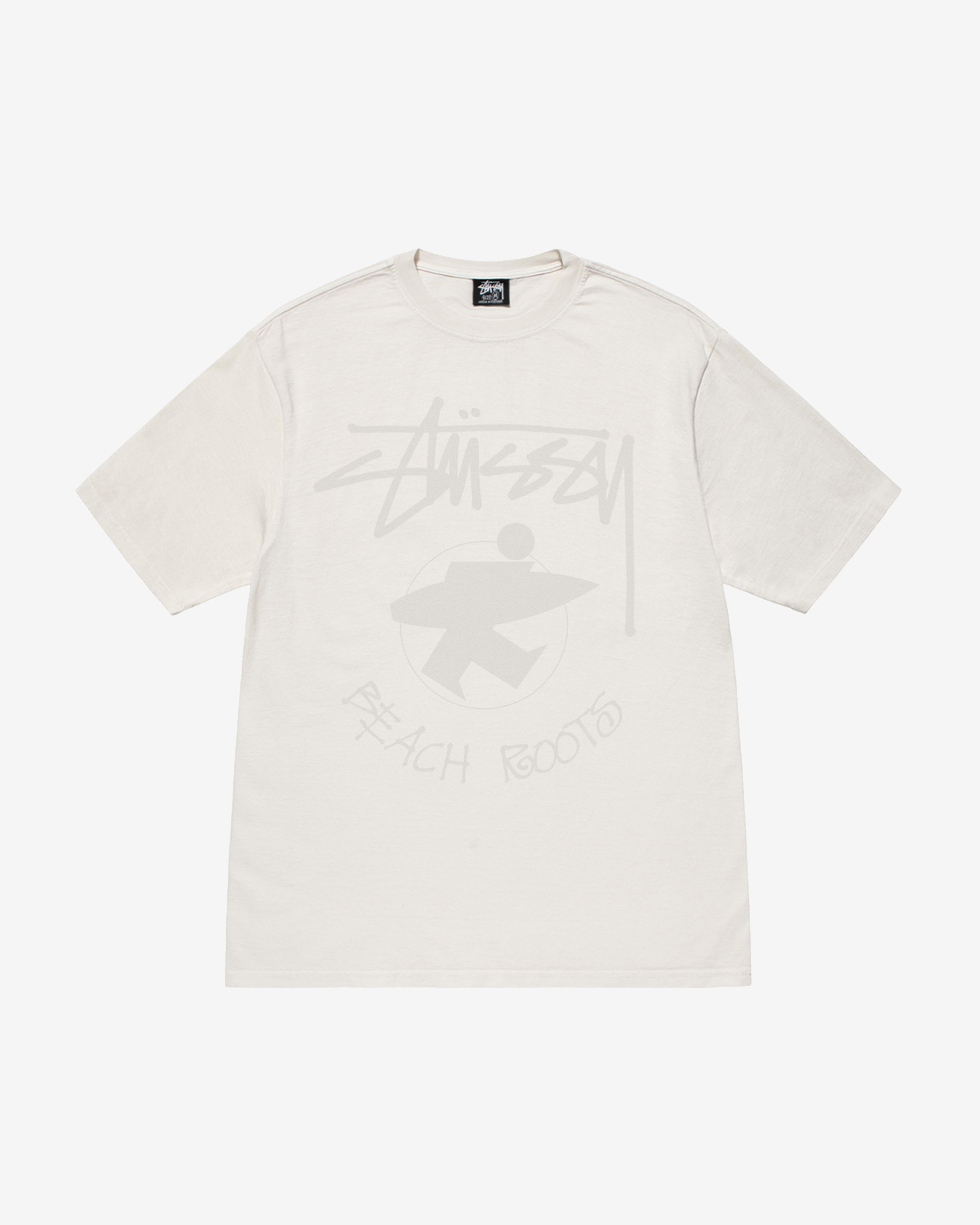 Stüssy: Men's Beach Roots Pig. Dyed Tee (Natural) | DSML E-SHOP