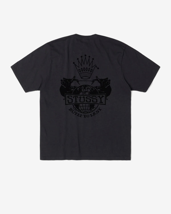 Stüssy - Men’s Built To Last Pig. Dyed Tee - (Faded Black)