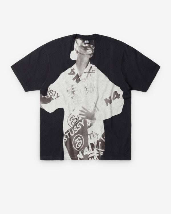 Stüssy - Lady Paris Pigment Dyed T-Shirt - (Faded Black)