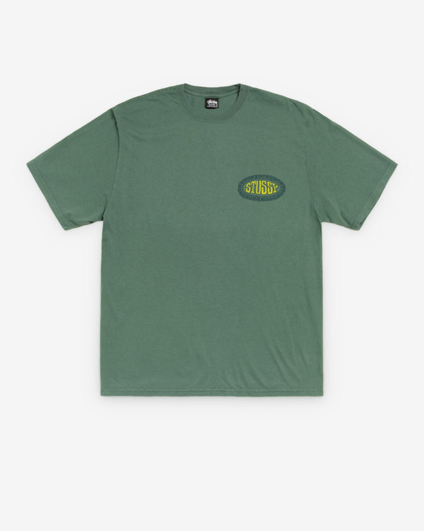 Stüssy - Men's Tile Oval Pigment Dyed T-Shirt - (Pine)