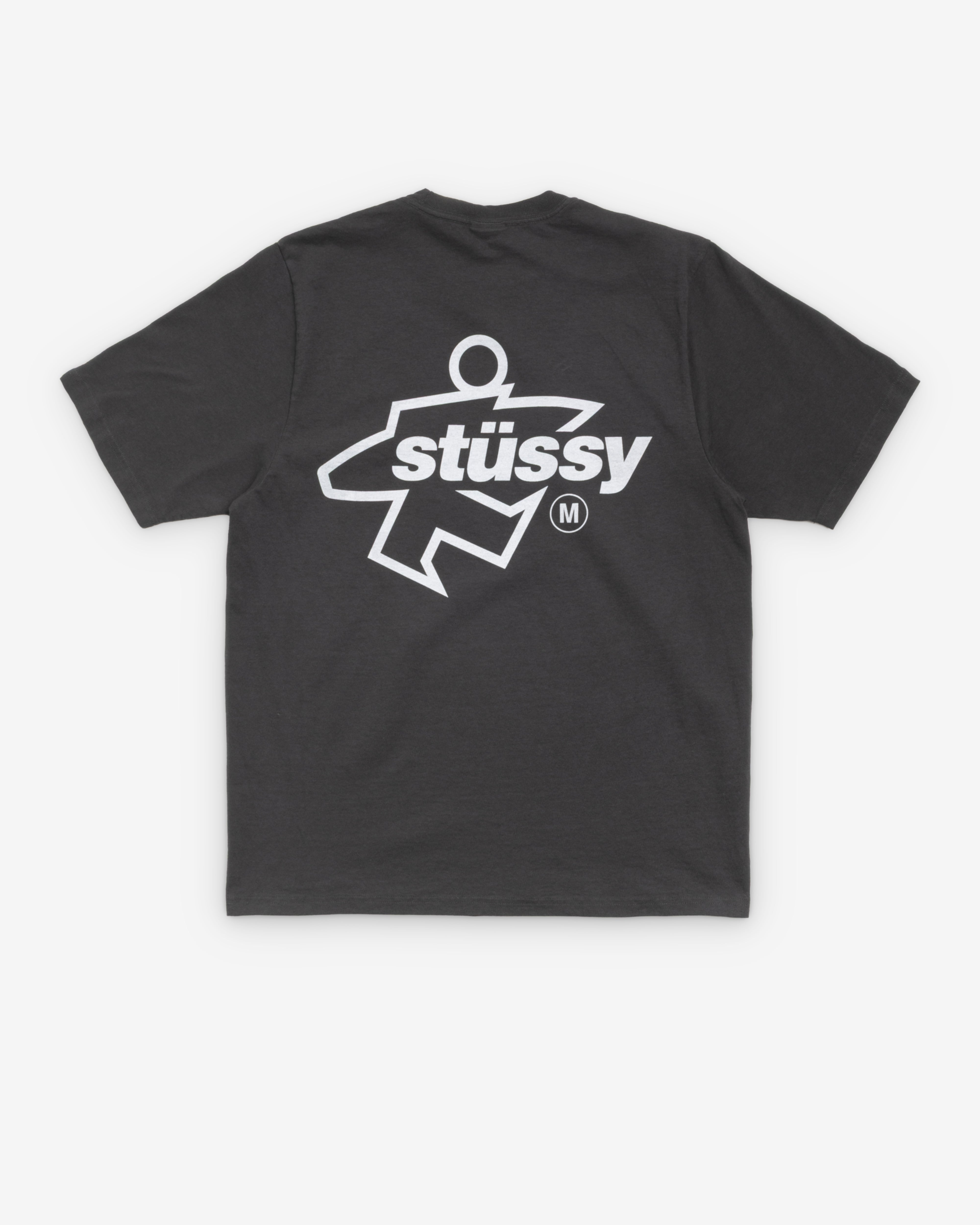 Stüssy: Men's Surf Size Pigment Dyed Tee (Faded Black) | Dover