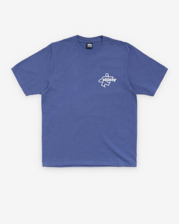 Stüssy - Men's Surf Size Pigment Dyed Tee - (Indigo)