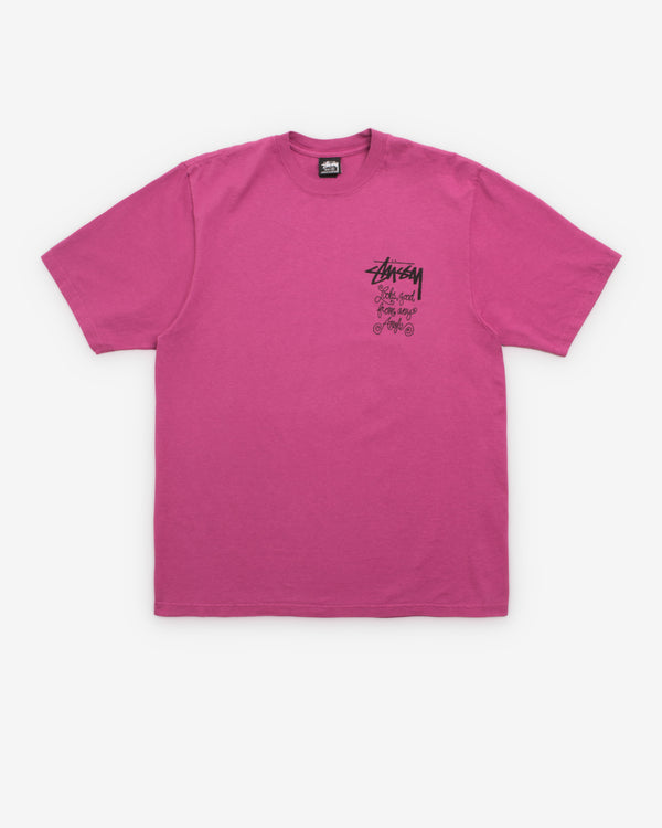 Stüssy - Men's Any Angle Pigment Dyed Tee - (Berry)