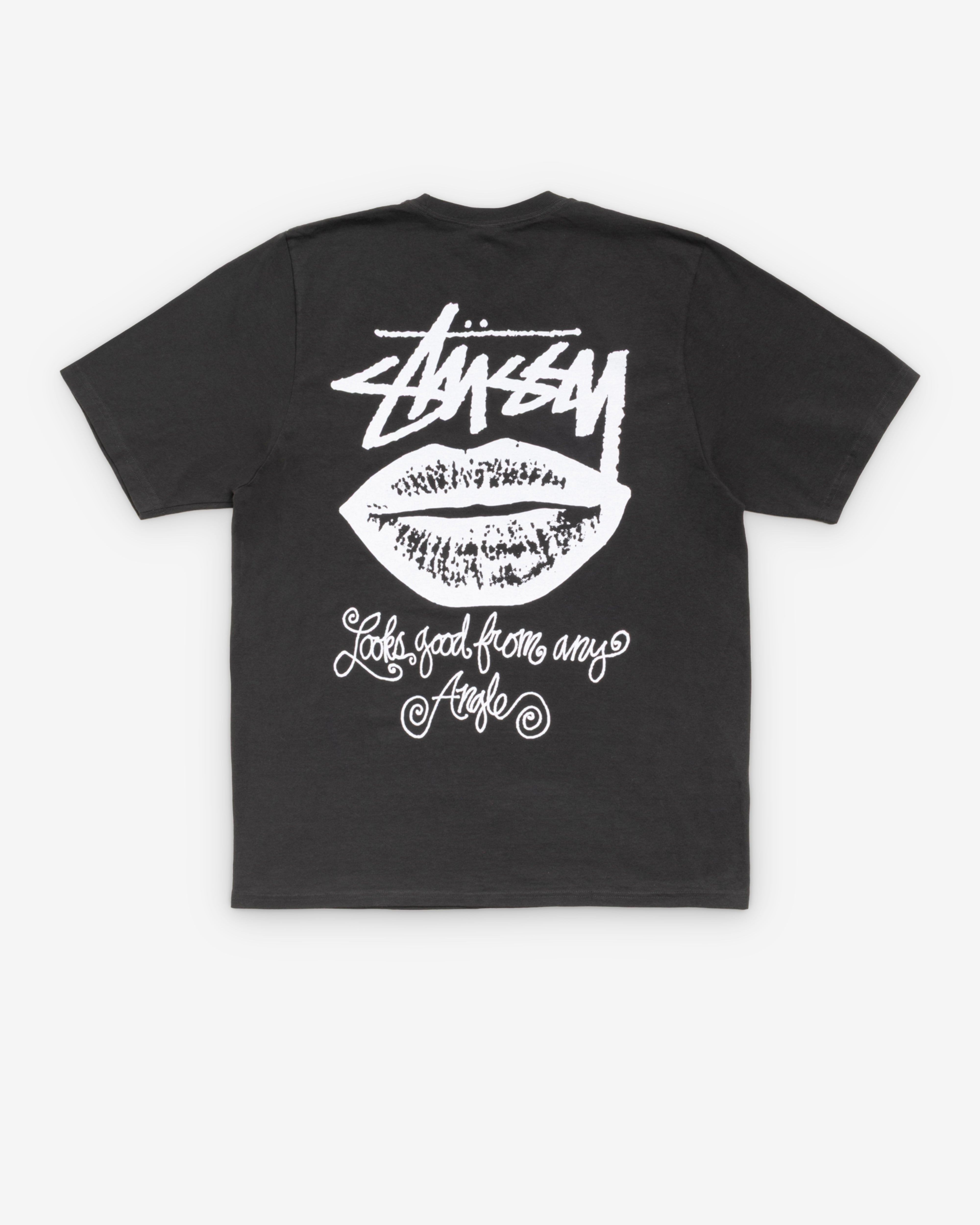 Stüssy: Men's Any Angle Pigment Dyed Tee (Faded Black) | Dover