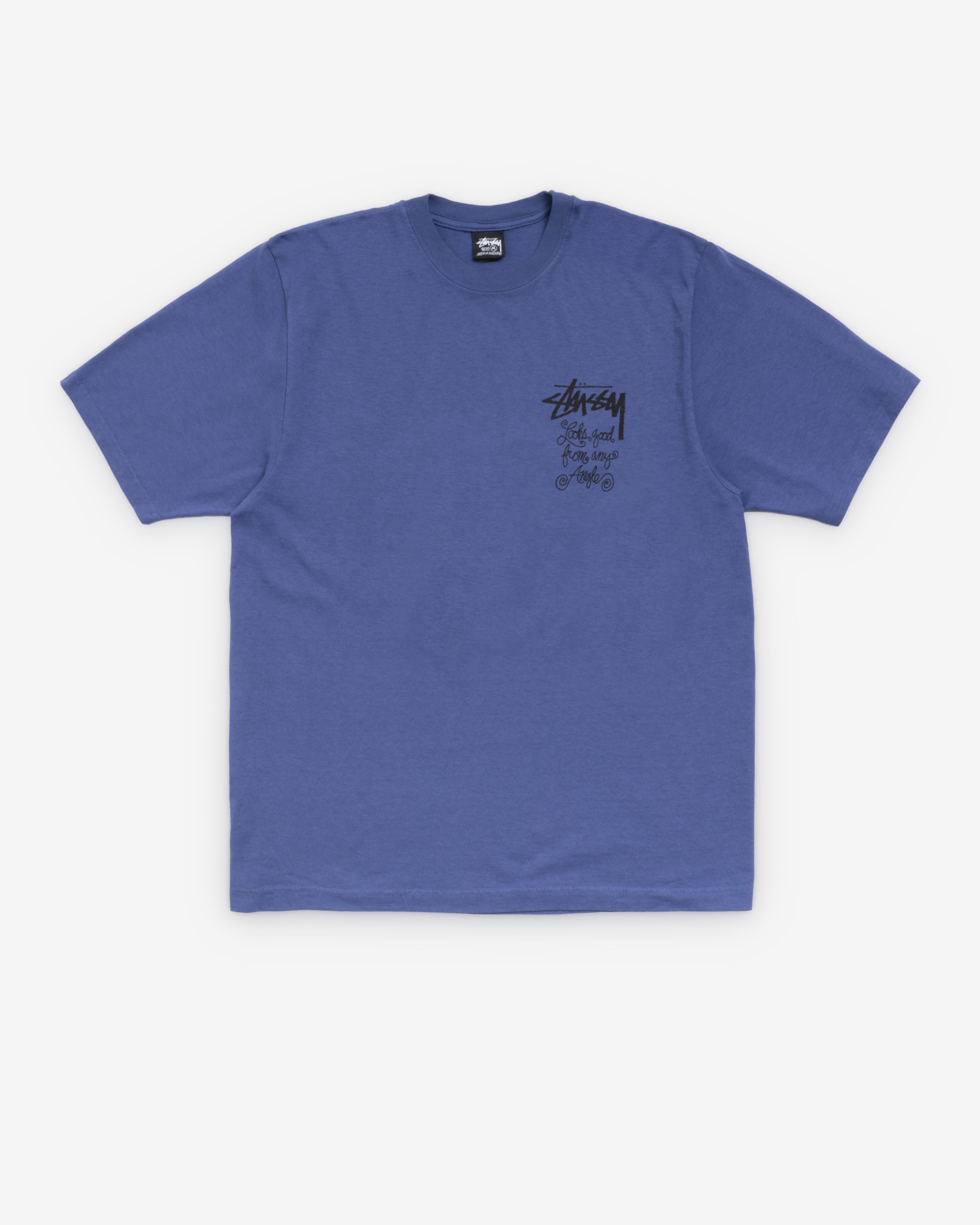 Stüssy: Men's Any Angle Pigment Dyed Tee (Indigo) | Dover Street