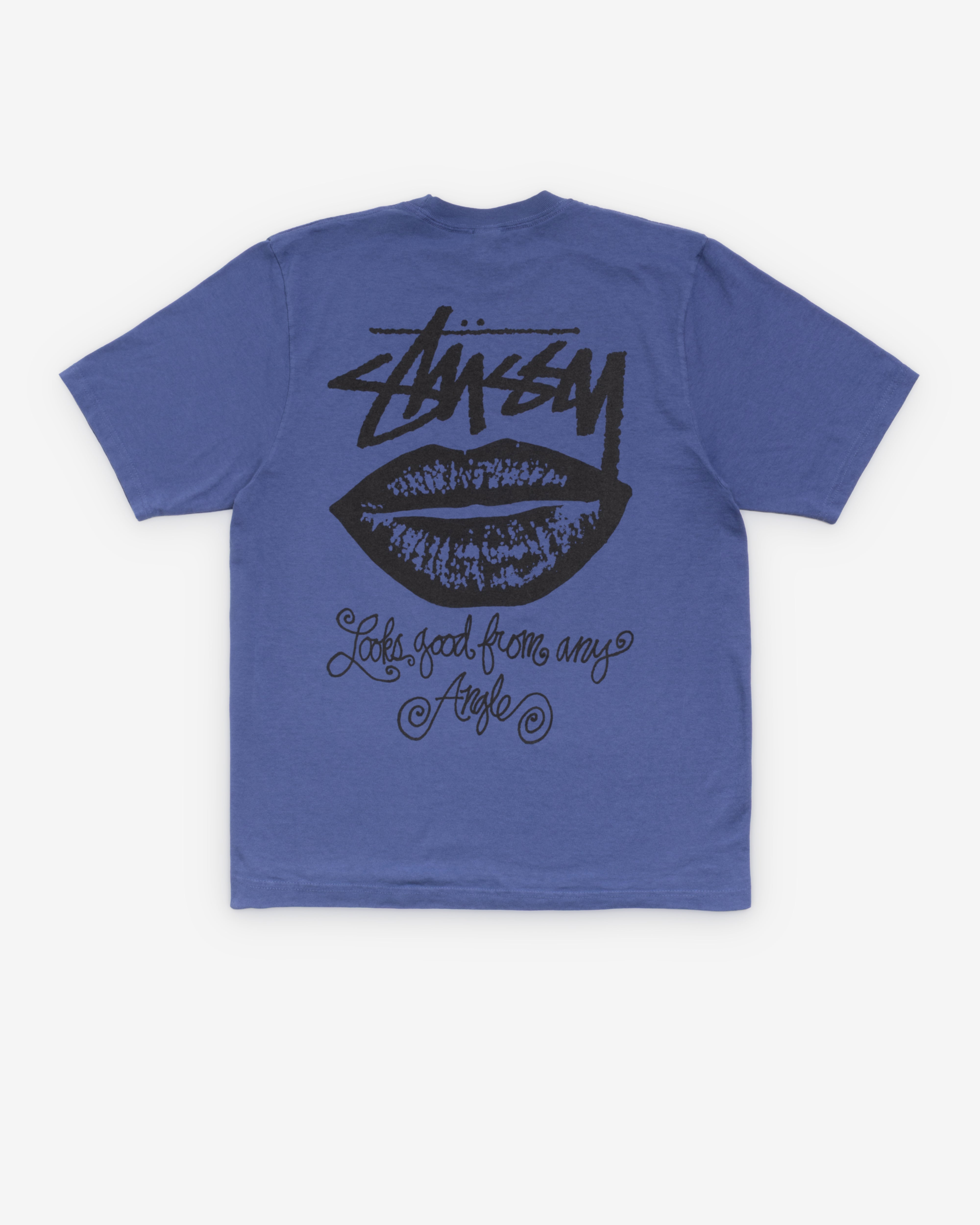 Stüssy: Men's Any Angle Pigment Dyed Tee (Indigo) | Dover Street