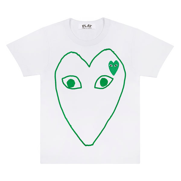 Play - Big Green Heart T-Shirt - (White)