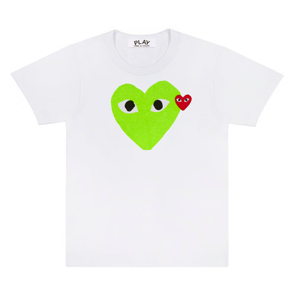 Play - Green Heart T-Shirt - (White)