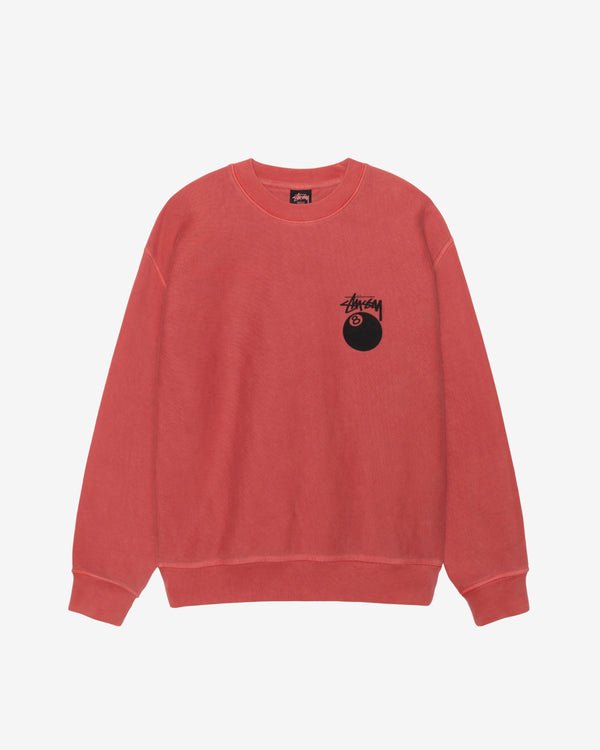Stussy - Men's 8 Ball Pig. Dyed Crew - (Guava)