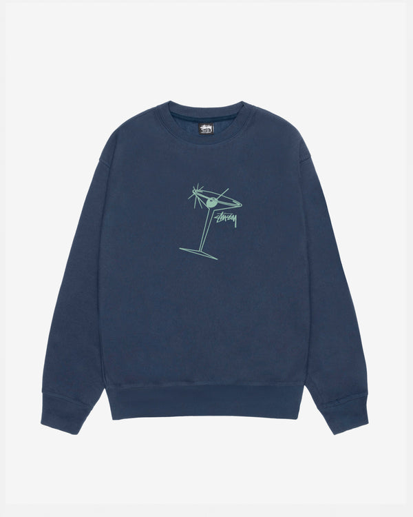 Stüssy - Men's Martini Crew - (Navy)