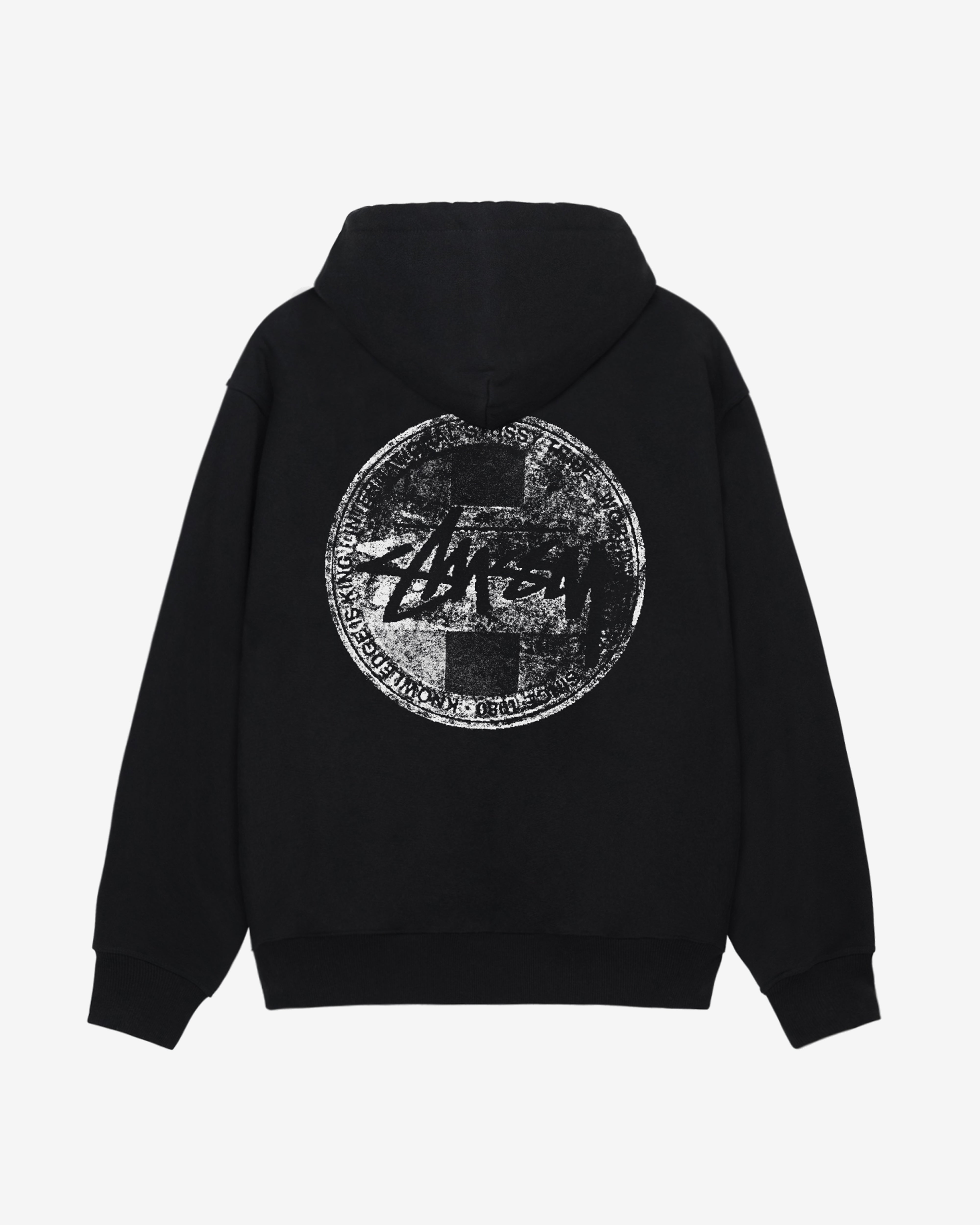 Stussy: Men's Dot Stamp Hood (Black) | DSML E-SHOP