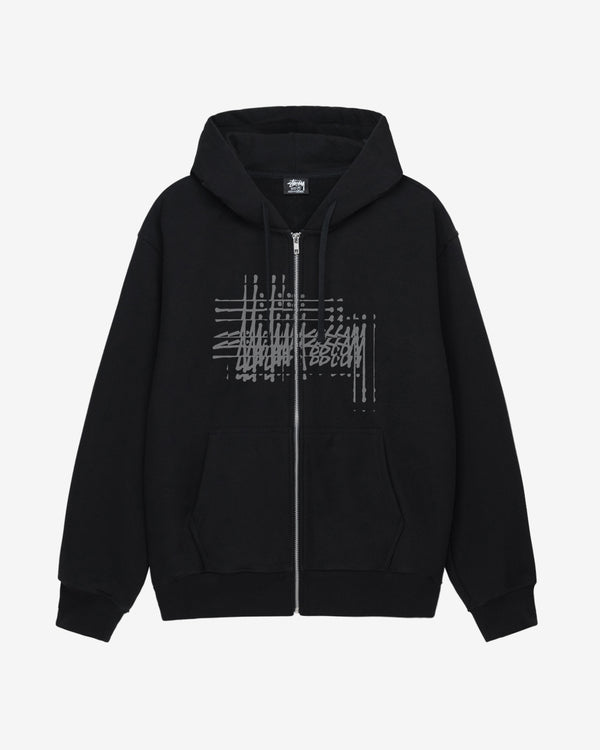 Stüssy - Men's Refracted Zip Hood - (Black)