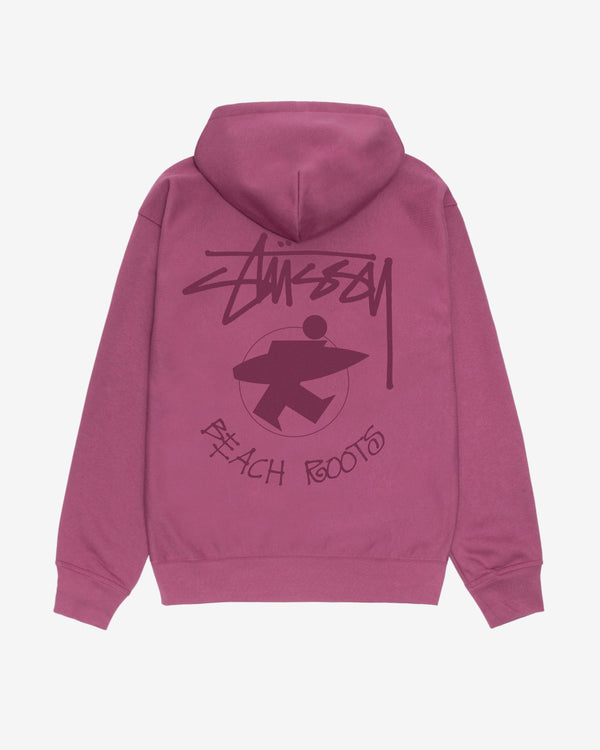 Stüssy - Men's Beach Roots Zip Hood - (Berry)