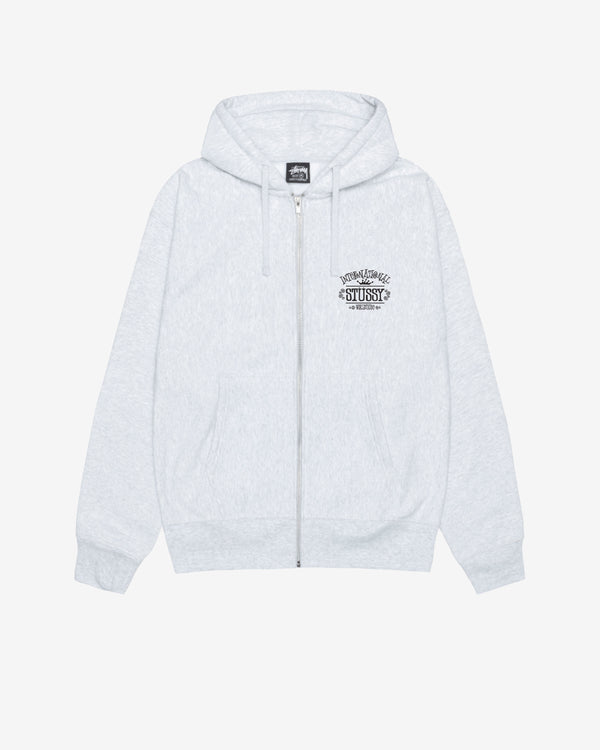 Stüssy - Men's Worldwide Zip Hood - (Ash Heather)