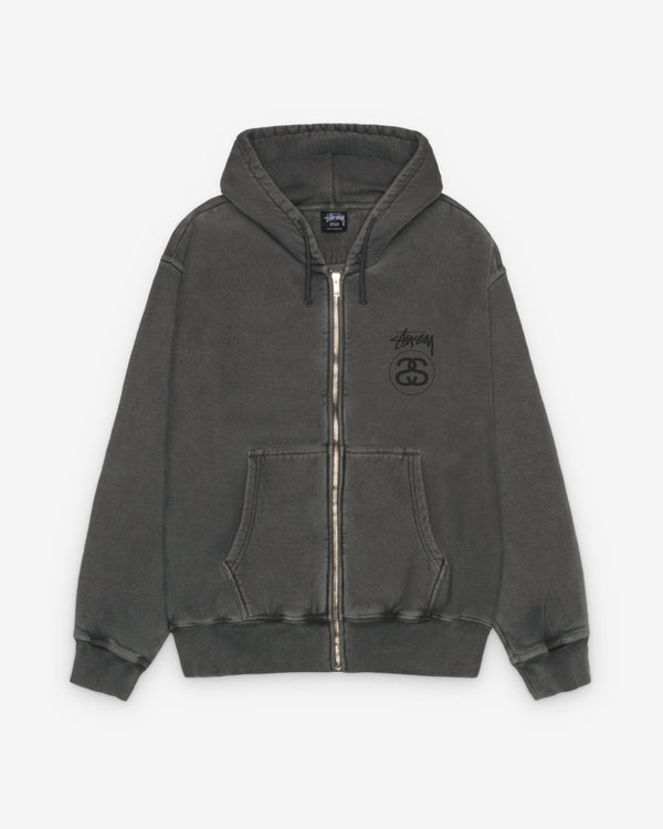 Stüssy - Stock Link Zip Hoodie Pigment Dyed - (Black)