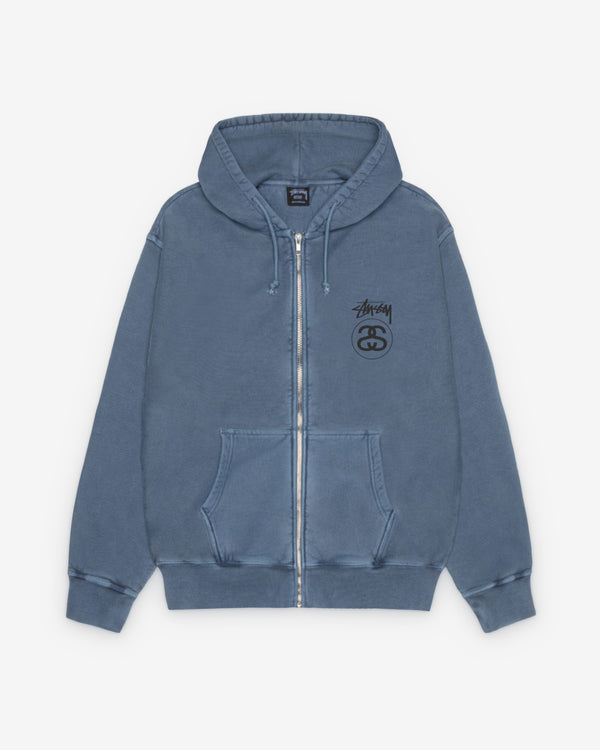 Stüssy - Stock Link Zip Hoodie Pigment Dyed - (Navy)