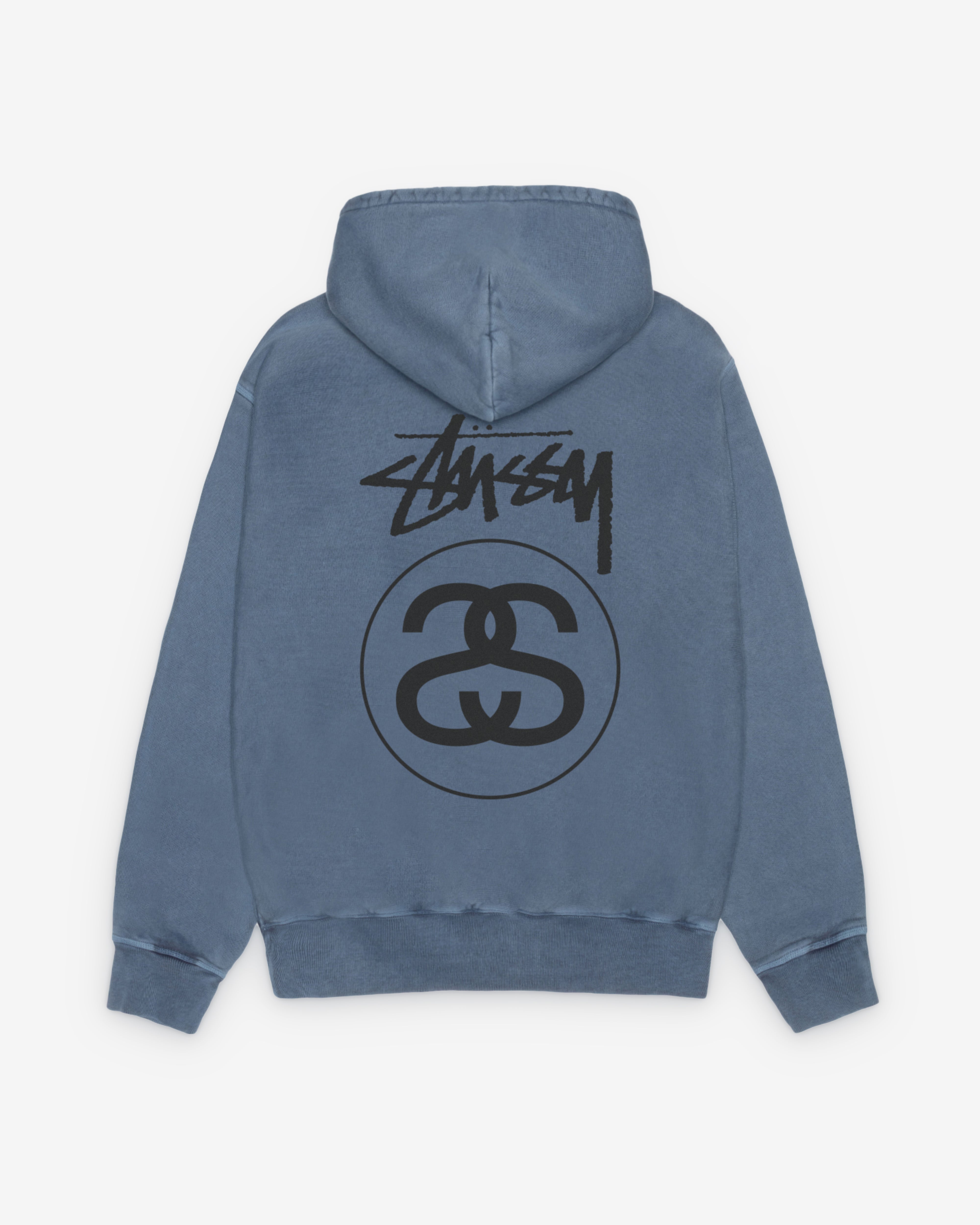 Stüssy: Stock Link Zip Hoodie Pigment Dyed (Navy) | DSML E-SHOP
