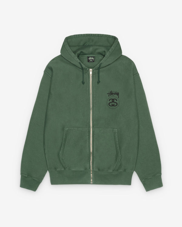 Stüssy - Stock Link Zip Hoodie Pigment Dyed - (Pine)