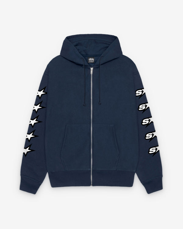Stüssy - Men’s Speedway Zip Hood - (Navy)