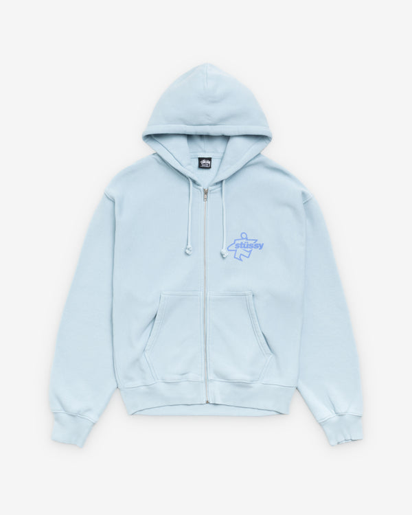 Stüssy - Men's Surf Size Garment Dyed Zip Hood - (Sky Blue)