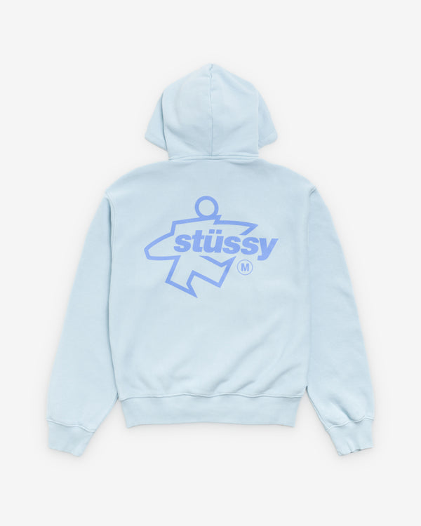 Stüssy - Men's Surf Size Garment Dyed Zip Hood - (Sky Blue)